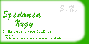 szidonia nagy business card